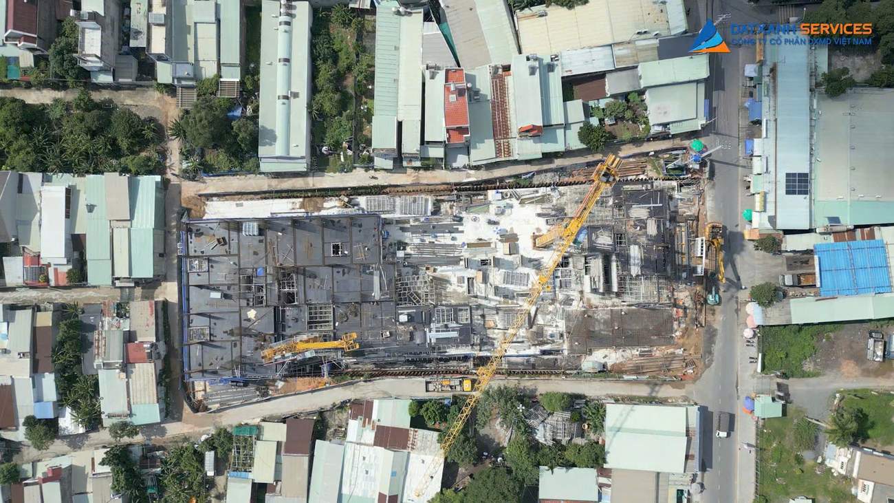 Công trường Fenica nhìn từ trên cao tháng 8/2026